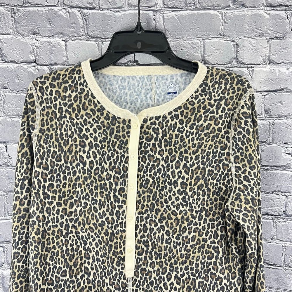 Fruit  of the Loom Women's Waffle Unionsuit Animal Print Size M/L - Picture 2 of 9